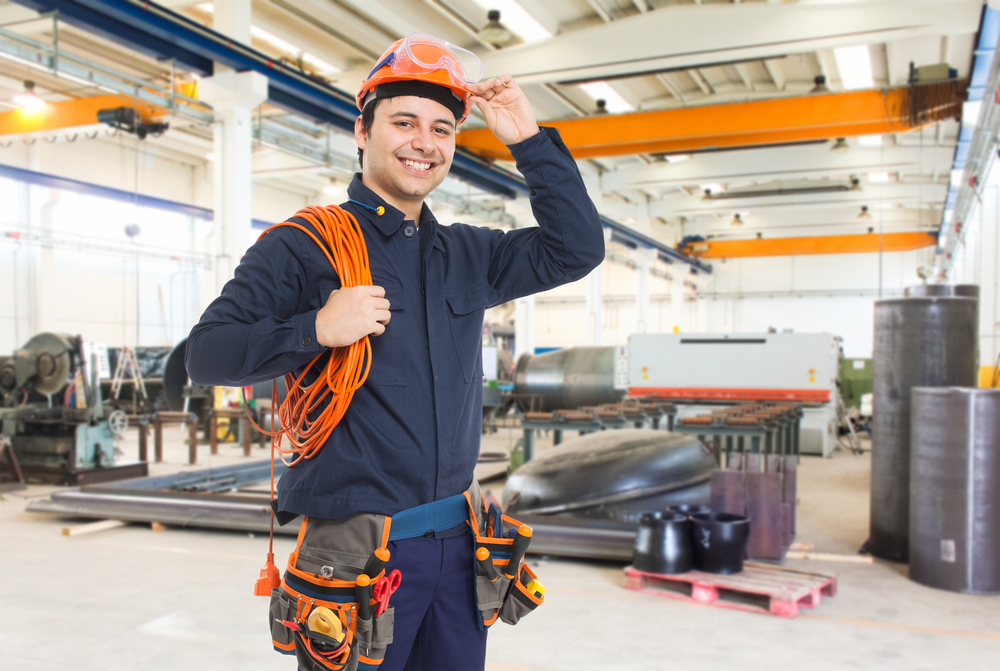 Portrait,Of,An,Industrial,Worker,In,A,Factory